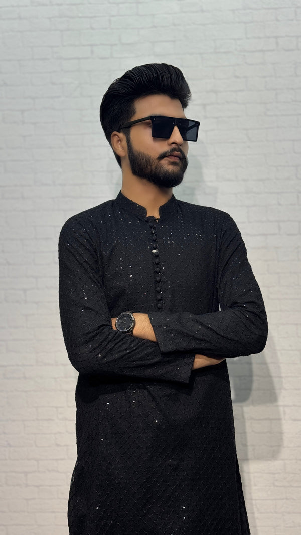 Dazzling Black Kurta Pajama