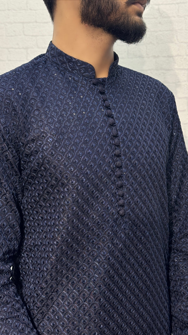 Mystical Blue Kurta Pyjama