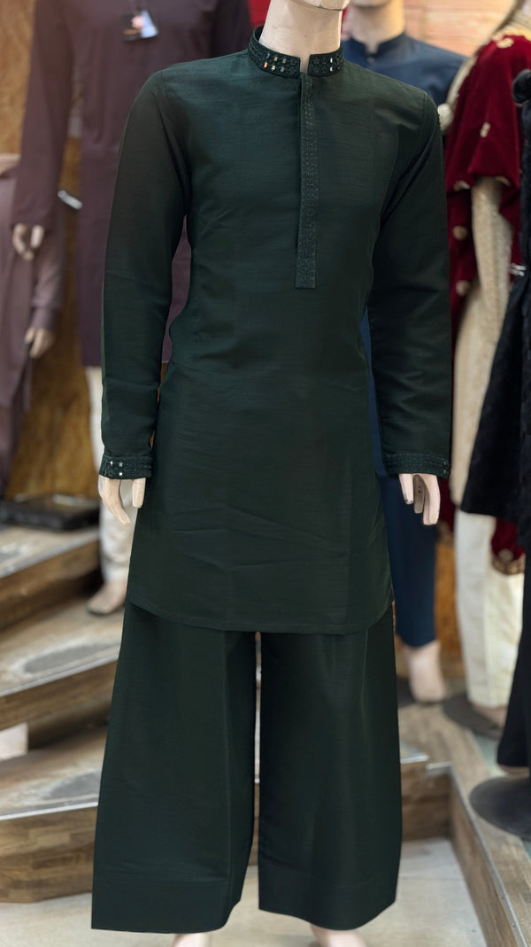 Mirror work Kurta Farshi Shalwar