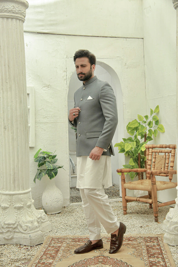 Grey Color Prince Coat For Men's