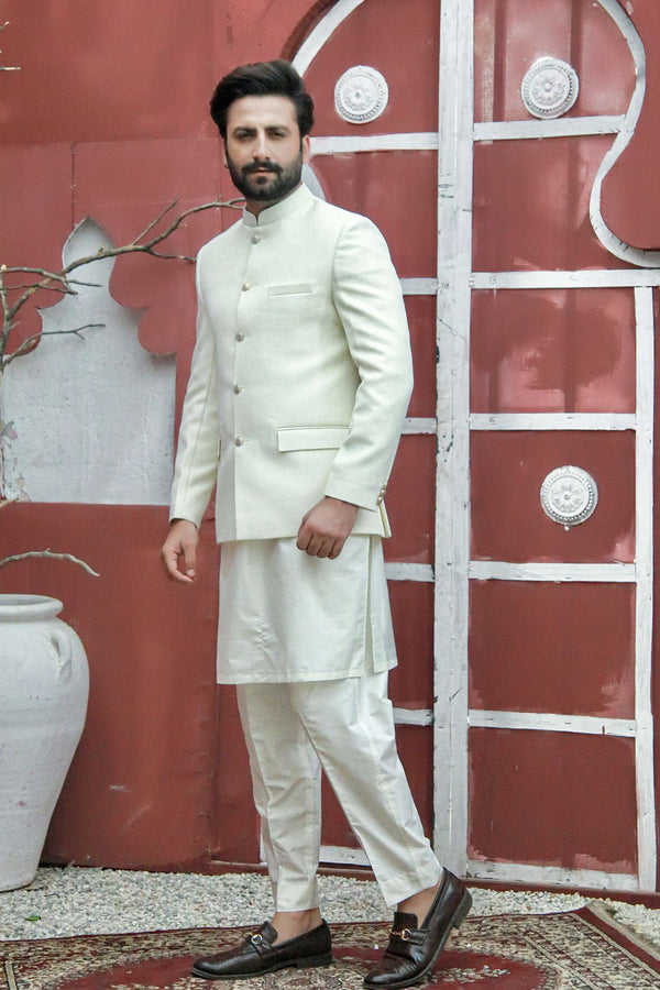 Cream Color Prince Coat For Men's